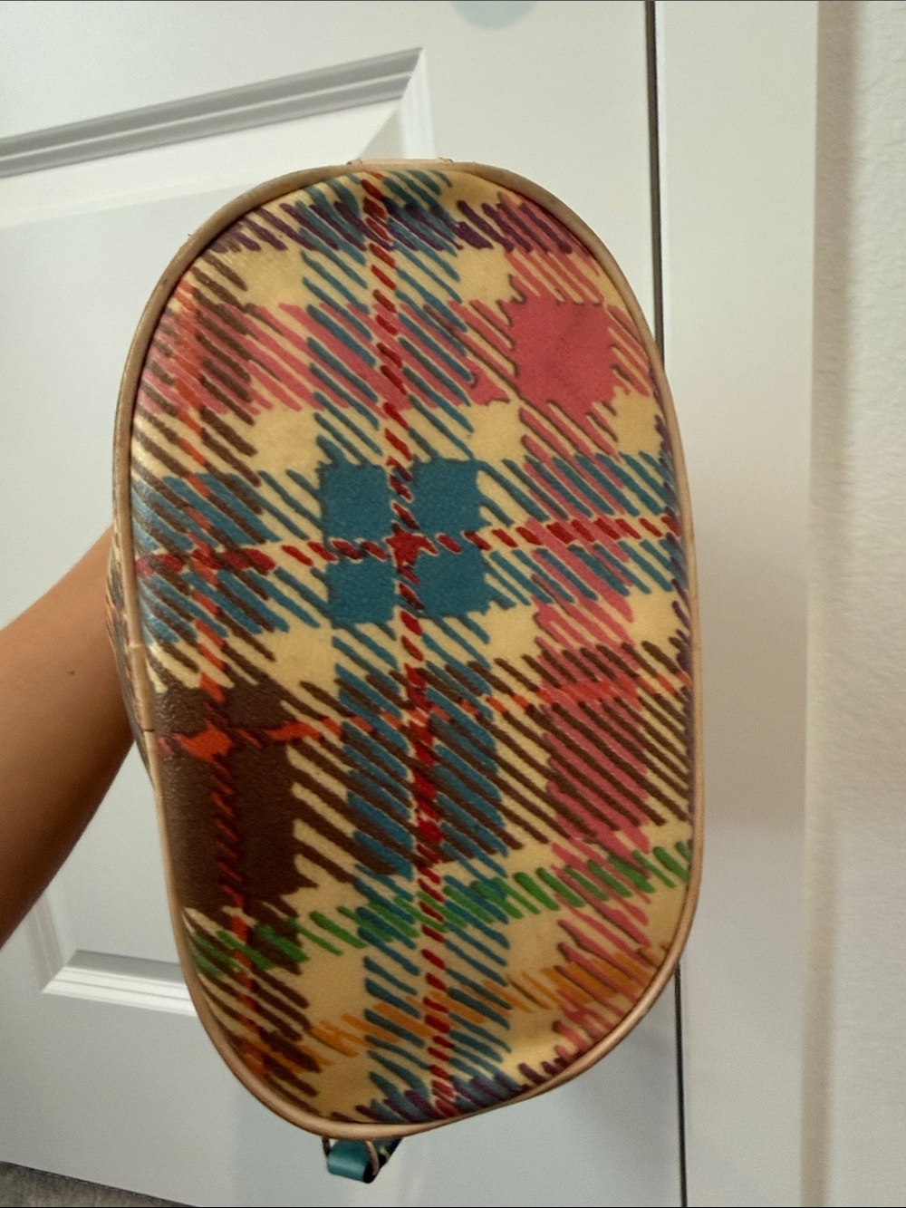 Dooney & Bourke Multicolor Plaid Shoulder bucket purse - Picture 4 of 6